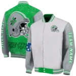 customized-marshall-thundering-herd-speckled-arms-green-gray-varsity-jacket-best-selling.webp