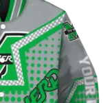 customized marshall thundering herd star burst green varsity jacket best selling.webp