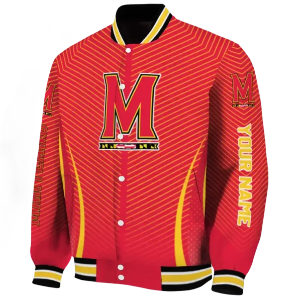 customized maryland terrapins chevron arrow red varsity jacket best selling