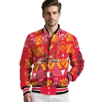 customized maryland terrapins pyramid shapes red varsity jacket best selling.webp