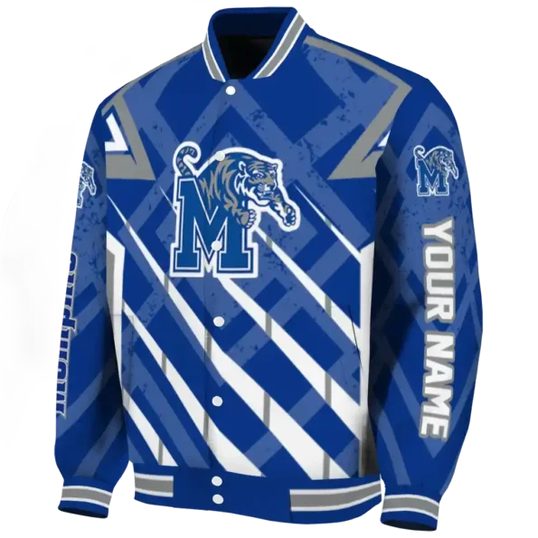 customized memphis tigers chevron angles blue varsity jacket best selling.webp