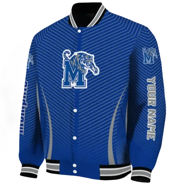 customized memphis tigers chevron arrow blue varsity jacket best selling