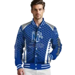 customized memphis tigers hexagon grid blue varsity jacket best selling.webp