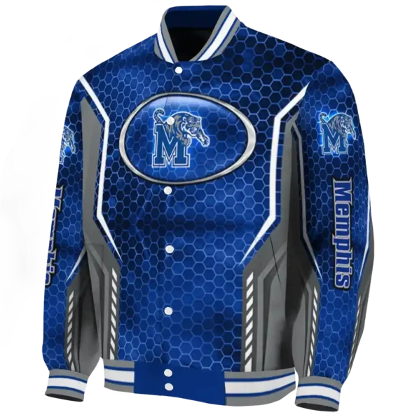 customized memphis tigers power plate blue varsity jacket best selling