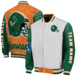 customized-miami-hurricanes-speckled-arms-orange-gray-varsity-jacket-best-selling.webp