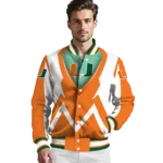 customized-miami-hurricanes-v-stripes-orange-white-varsity-jacket-best-selling.webp