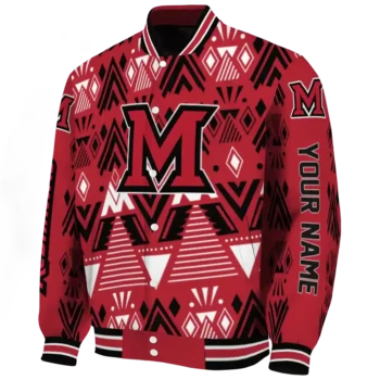 customized miami redhawks pyramid shapes red varsity jacket best selling.webp