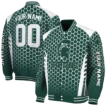 customized michigan state spartans hexagon grid green varsity jacket best selling.webp