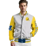 customized-michigan-wolverines-speckled-arms-blue-gray-varsity-jacket-best-selling.webp