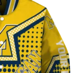 customized michigan wolverines star burst blue varsity jacket best selling.webp