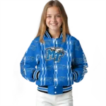 customized-middle-tennessee-blue-raiders-bolt-stripe-blue-varsity-jacket-best-selling.webp