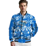 customized middle tennessee blue raiders pyramid shapes blue varsity jacket best selling.webp