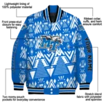customized middle tennessee blue raiders pyramid shapes blue varsity jacket best selling.webp