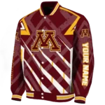 customized minnesota golden gophers chevron angles maroon varsity jacket best selling.webp
