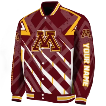 customized minnesota golden gophers chevron angles maroon varsity jacket best selling.webp