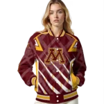 customized minnesota golden gophers chevron angles maroon varsity jacket best selling.webp