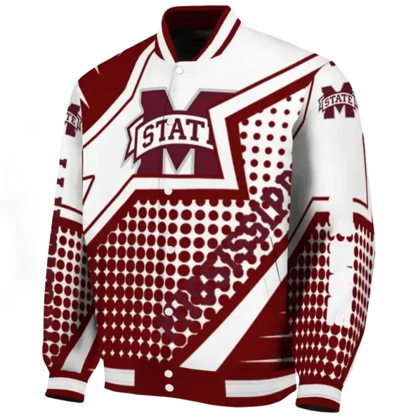customized mississippi state bulldogs star burst maroon varsity jacket best selling.webp