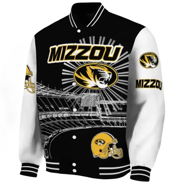 customized missouri tigers ferris arena black white varsity jacket best selling