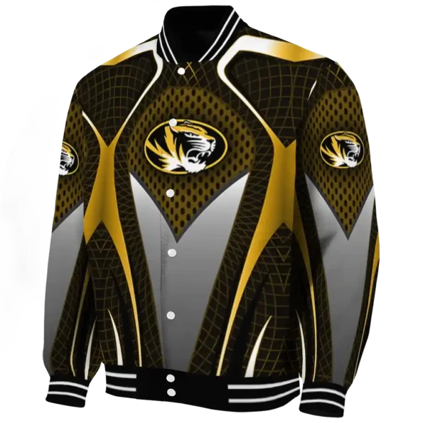 customized missouri tigers mesh chest gold black varsity jacket best selling