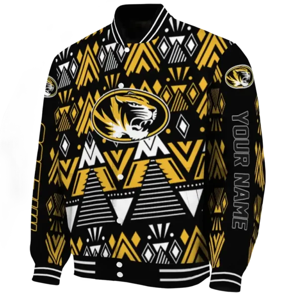 customized missouri tigers pyramid shapes black varsity jacket best selling.webp