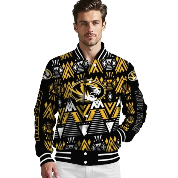 customized missouri tigers pyramid shapes black varsity jacket high quality.webp