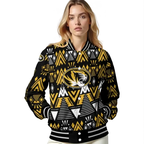 customized missouri tigers pyramid shapes black varsity jacket latest model.webp