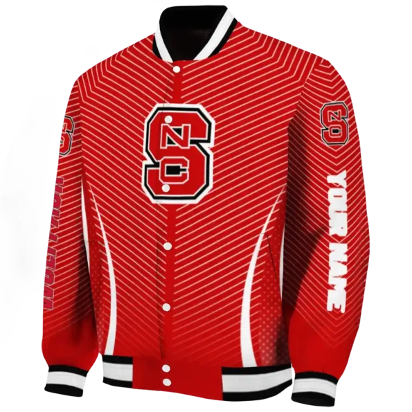 customized nc state wolfpack chevron arrow red varsity jacket best selling