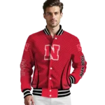 customized-nebraska-cornhuskers-chevron-arrow-red-varsity-jacket-best-selling.webp