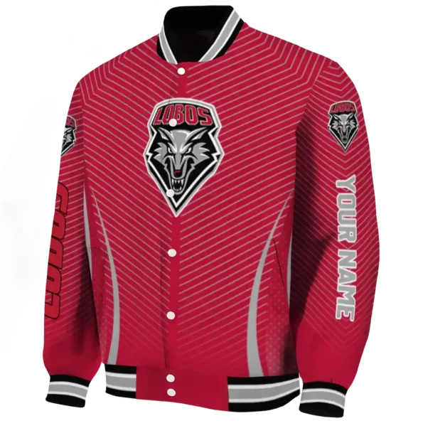 customized new mexico lobos chevron arrow red varsity jacket best selling