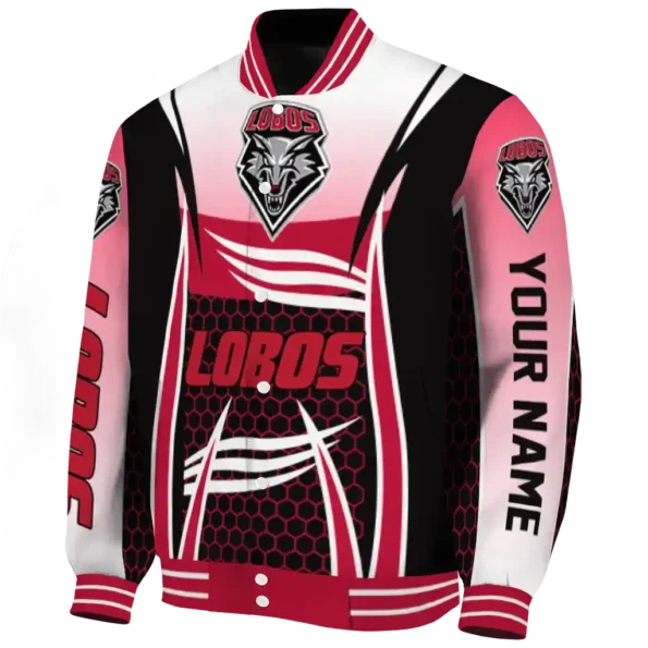 customized new mexico lobos mesh effect red black varsity jacket best selling