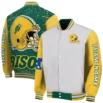 customized-north-dakota-state-bison-speckled-arms-green-gray-varsity-jacket-best-selling.webp