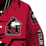 customized-northern-illinois-huskies-hexagon-cluster-red-black-varsity-jacket-best-selling.webp