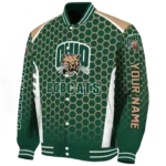 customized-ohio-bobcats-hexagon-grid-green-varsity-jacket-best-selling.webp