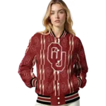 customized-oklahoma-sooners-bolt-stripe-crimson-varsity-jacket-best-selling.webp