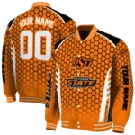 customized-oklahoma-state-cowboys-hexagon-grid-orange-varsity-jacket-best-selling.webp