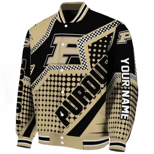 customized purdue boilermakers star burst gold varsity jacket best selling
