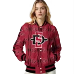 customized-san-diego-state-aztecs-bolt-stripe-red-varsity-jacket-best-selling.webp