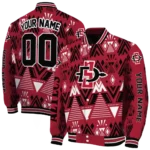 customized-san-diego-state-aztecs-pyramid-shapes-red-varsity-jacket-best-selling.webp