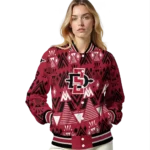 customized-san-diego-state-aztecs-pyramid-shapes-red-varsity-jacket-best-selling.webp