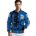 customized-san-jose-state-spartans-hexagon-cluster-blue-black-varsity-jacket-best-selling.webp