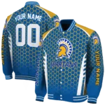 customized-san-jose-state-spartans-hexagon-grid-blue-varsity-jacket-best-selling.webp