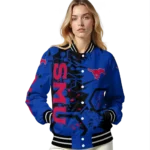 customized-smu-mustangs-hexagon-cluster-blue-black-varsity-jacket-best-selling.webp