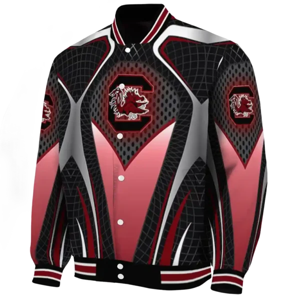 customized south carolina gamecocks mesh chest black varsity jacket best selling