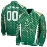 customized-south-florida-bulls-hexagon-grid-green-varsity-jacket-best-selling.webp