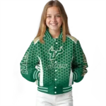 customized-south-florida-bulls-hexagon-grid-green-varsity-jacket-best-selling.webp