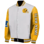 customized-southern-miss-golden-eagles-speckled-arms-black-gray-varsity-jacket-best-selling.webp