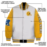 customized-southern-miss-golden-eagles-speckled-arms-black-gray-varsity-jacket-best-selling.webp