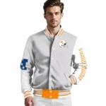 customized-tennessee-volunteers-speckled-arms-orange-gray-varsity-jacket-best-selling.webp
