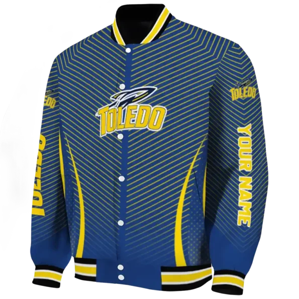 customized toledo rockets chevron arrow blue varsity jacket best selling