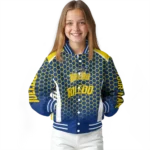 customized-toledo-rockets-hexagon-grid-blue-varsity-jacket-best-selling.webp